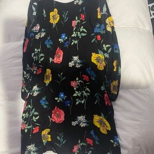 Old Navy floral shoulder slit dress